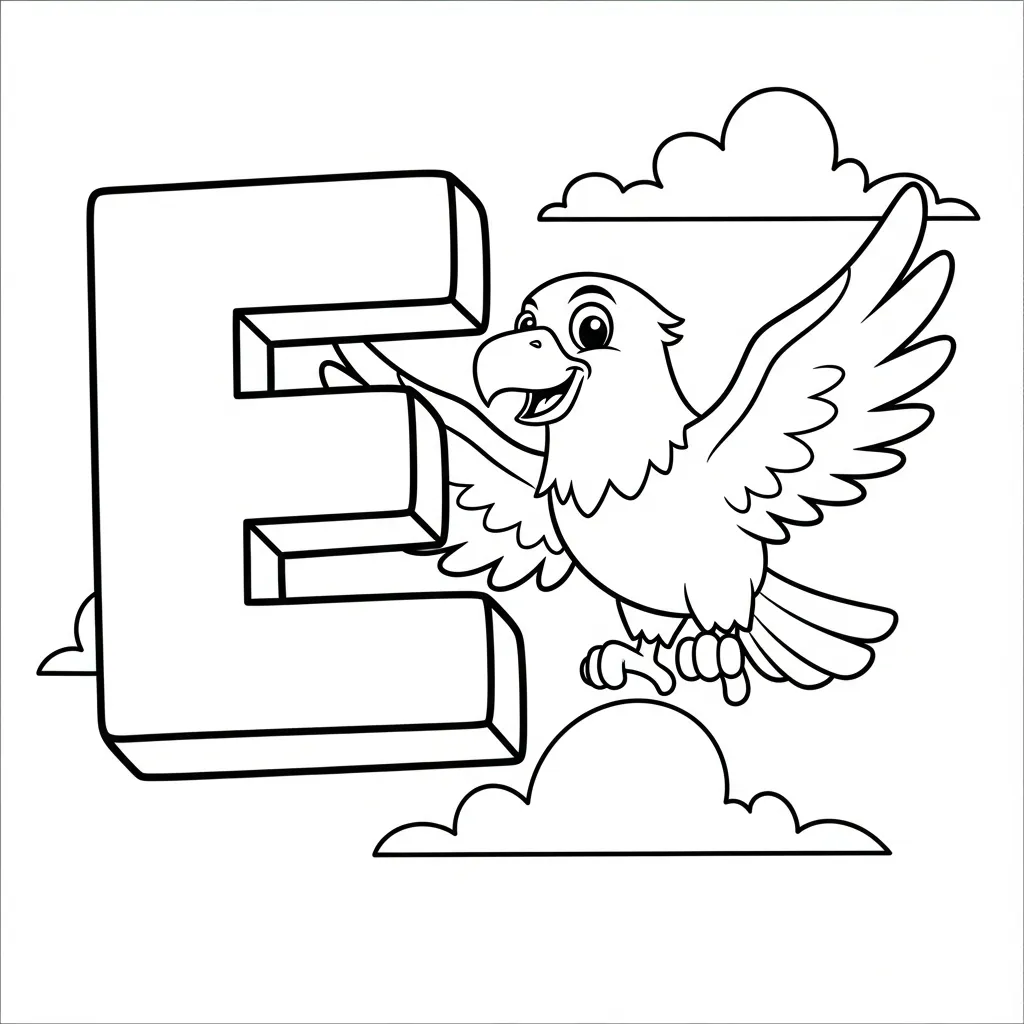 Letter E Kleurplaat 10