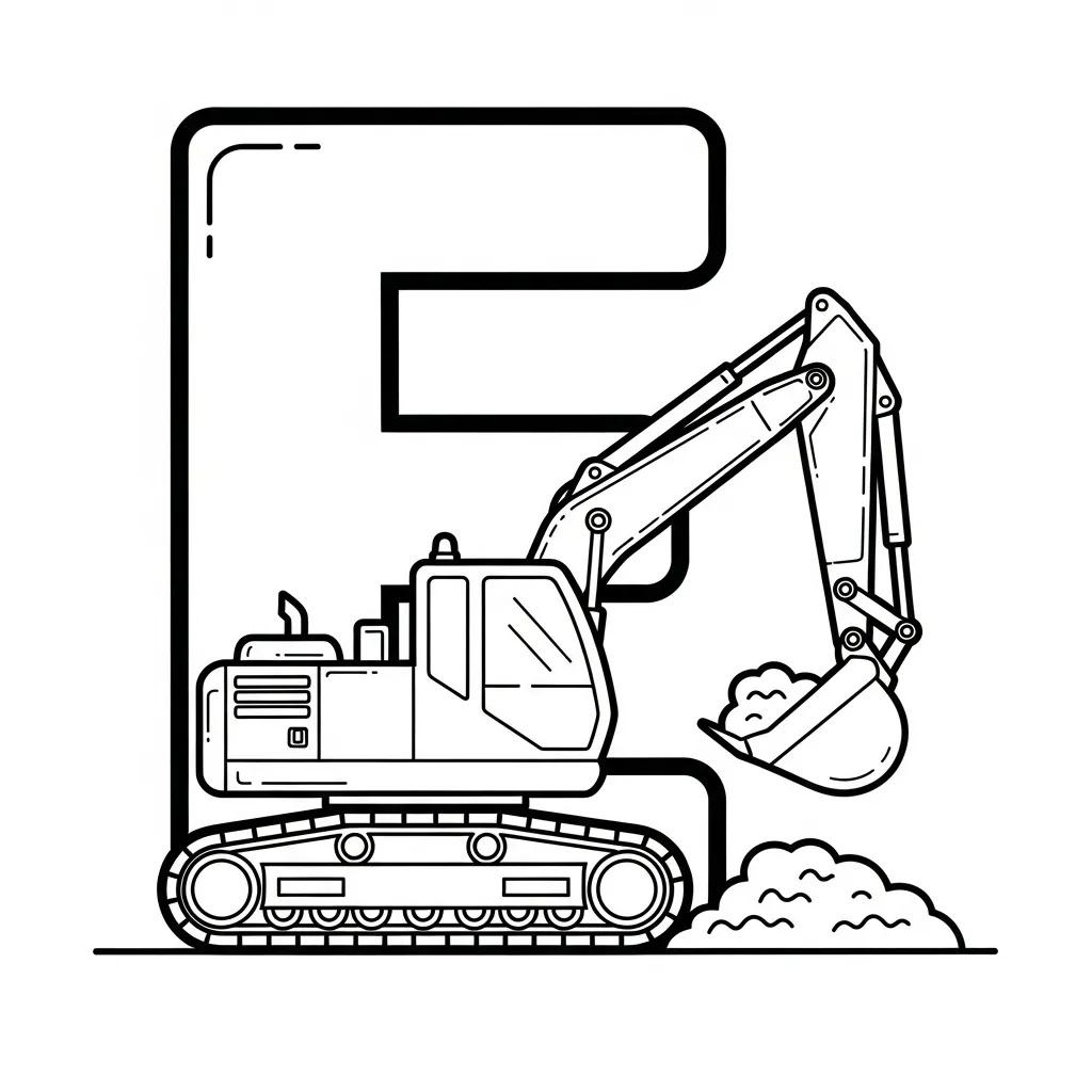 Letter E Kleurplaat 5