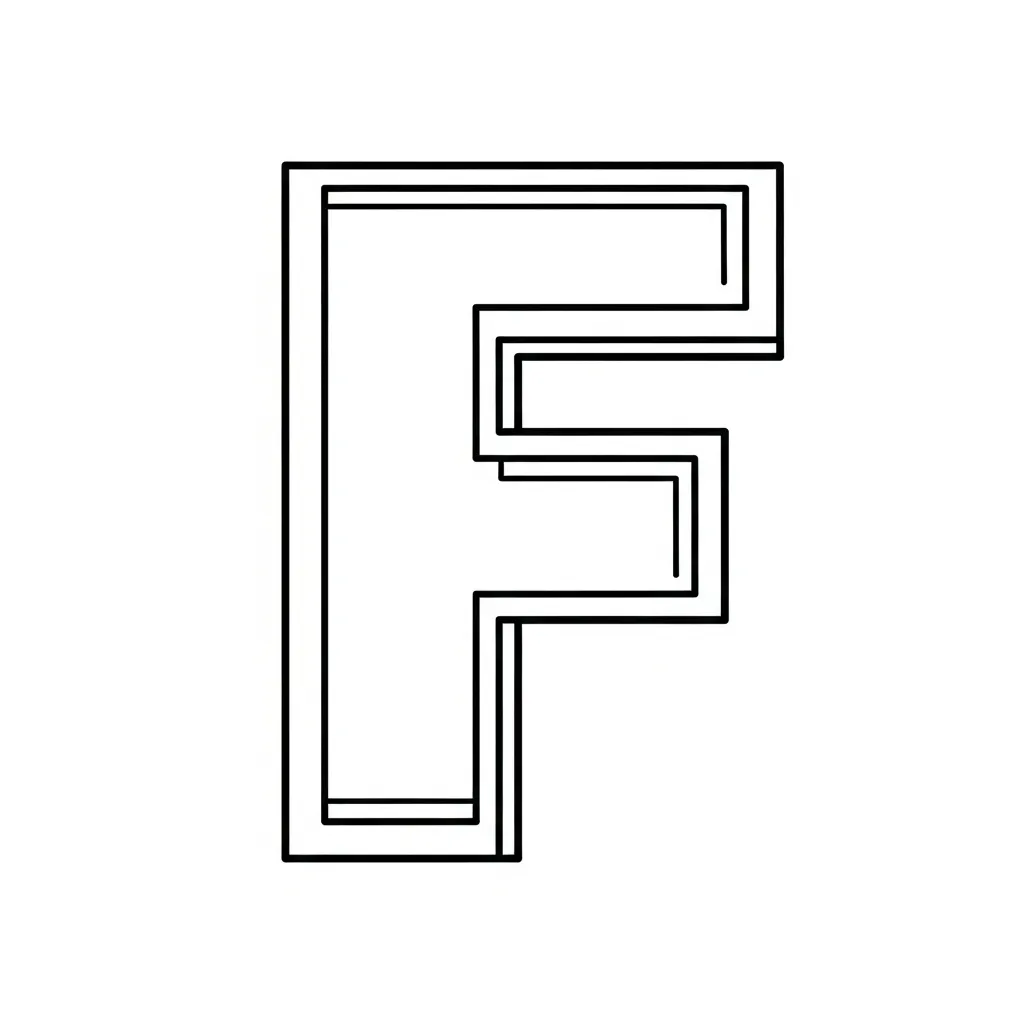 Letter F Kleurplaat