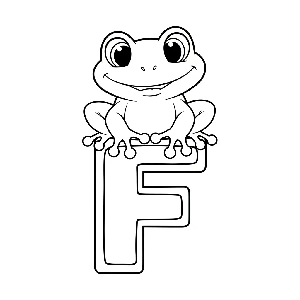 Letter F Kleurplaat 5