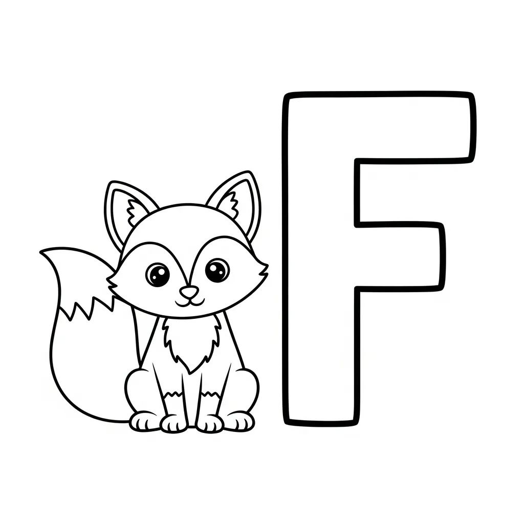 Letter F Kleurplaat 6