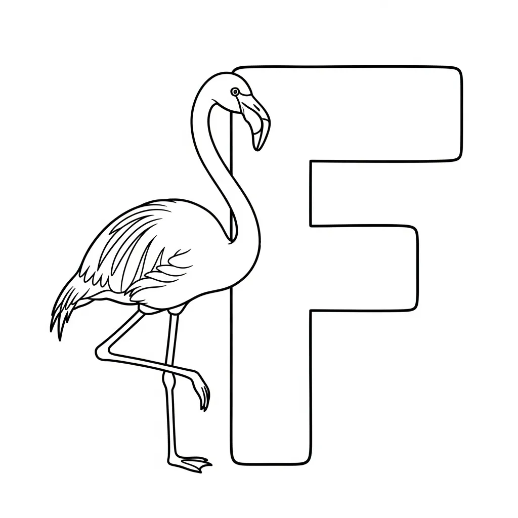 Letter F Kleurplaat 9