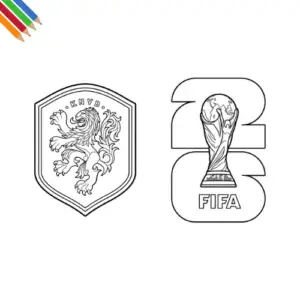 Nederlands voetbalelftal WK 2026 Kleurplaat thumbnail