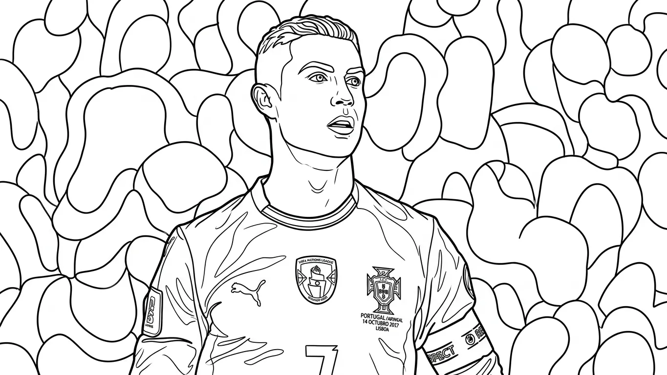 Portugees voetbalelftal WK 2026 Kleurplaat 26 Portugees voetbalelftal WK 2026 Kleurplaat 18