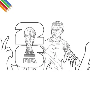 Portugees voetbalelftal WK 2026 Kleurplaat thumbnail