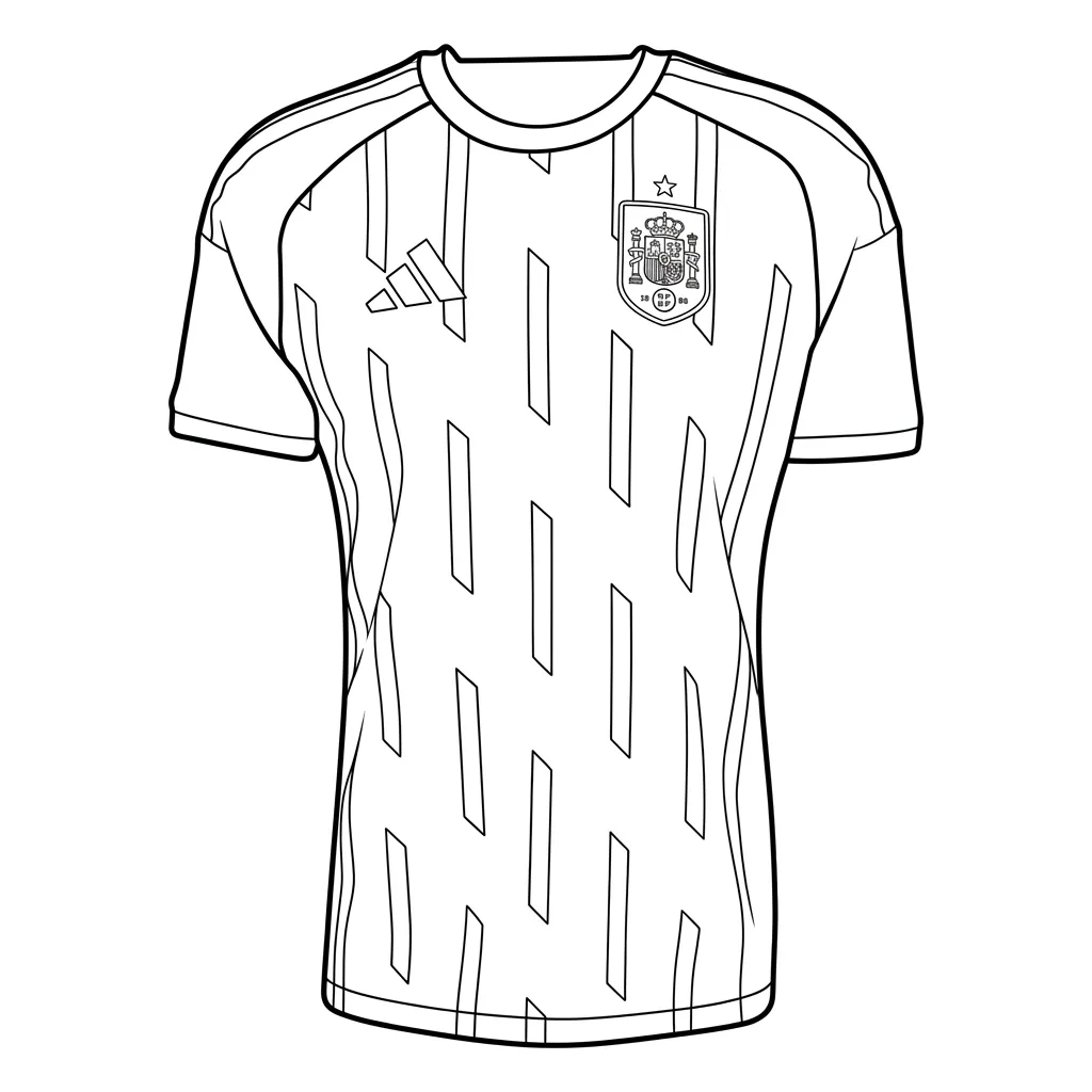 Spanje voetbalelftal WK 2026 Kleurplaat 17
