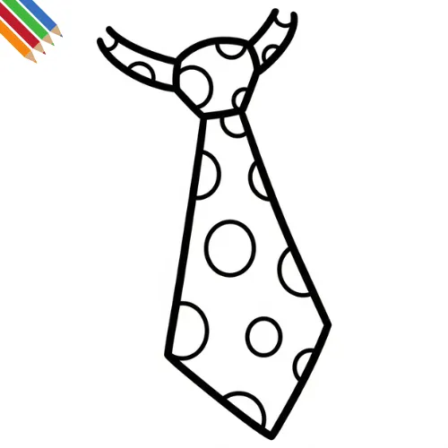 Stropdas Kleurplaat thumbnail