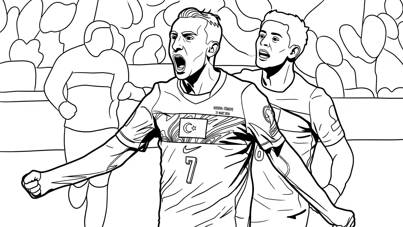 Turkije voetbalelftal WK 2026 Kleurplaat 10