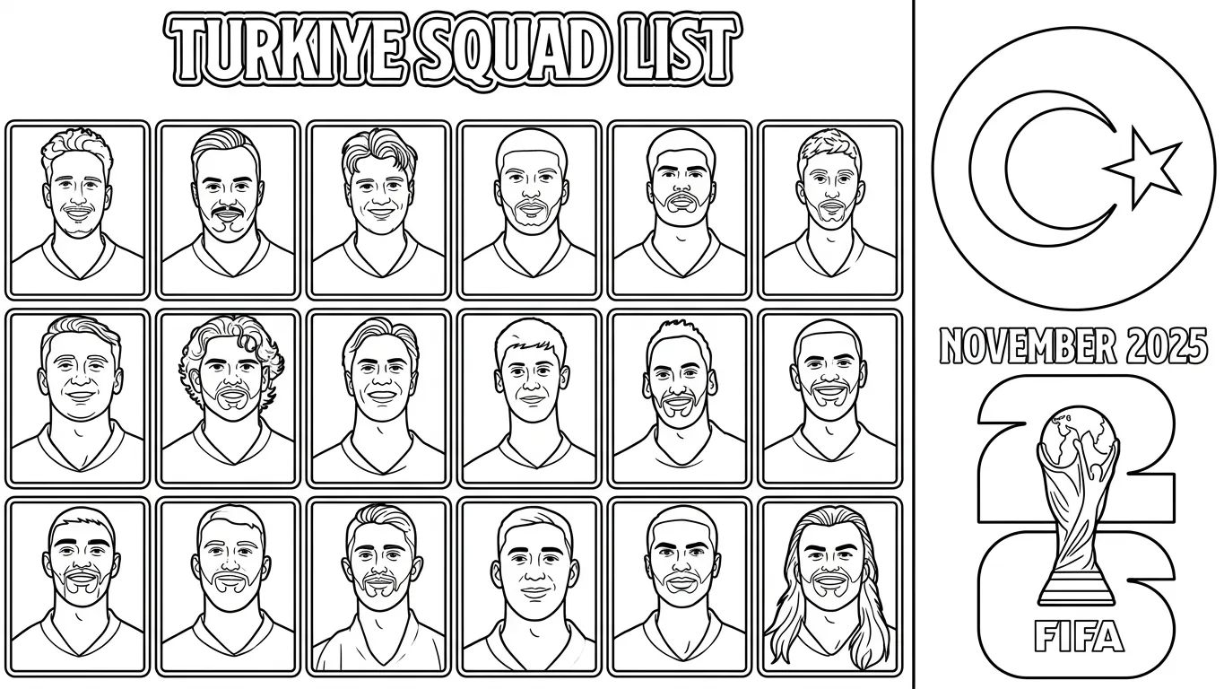 Turkije voetbalelftal WK 2026 Kleurplaat 17