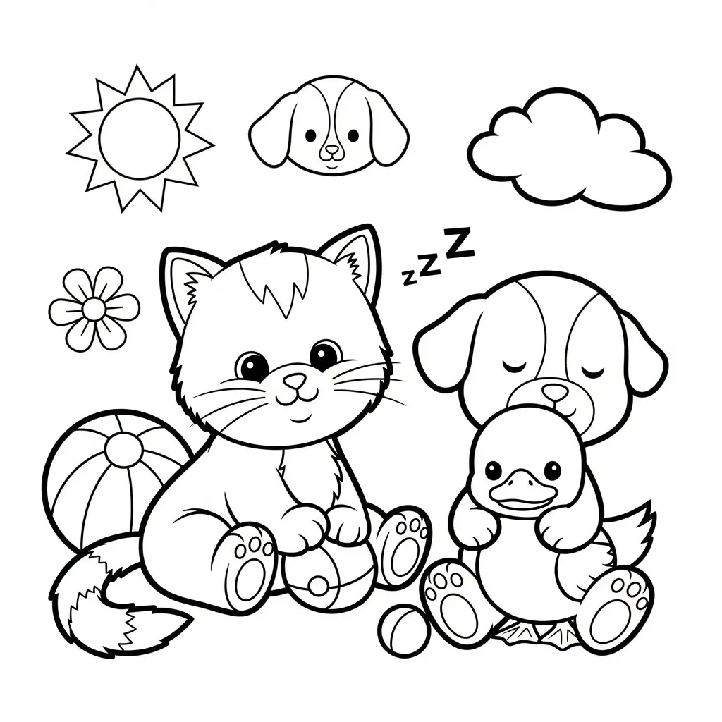 Kleurplaat Baby Dieren 9