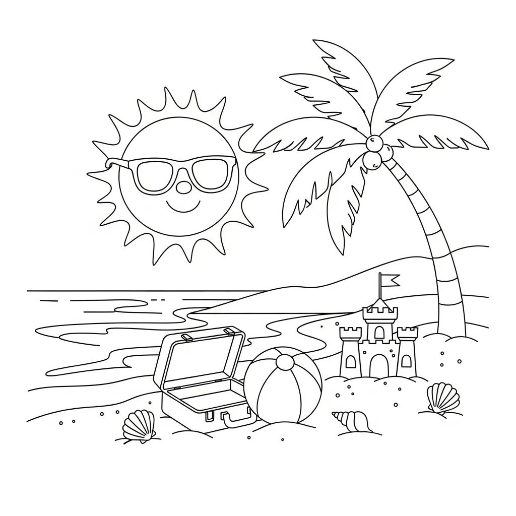 Kleurplaat Fijne Vakantie 2