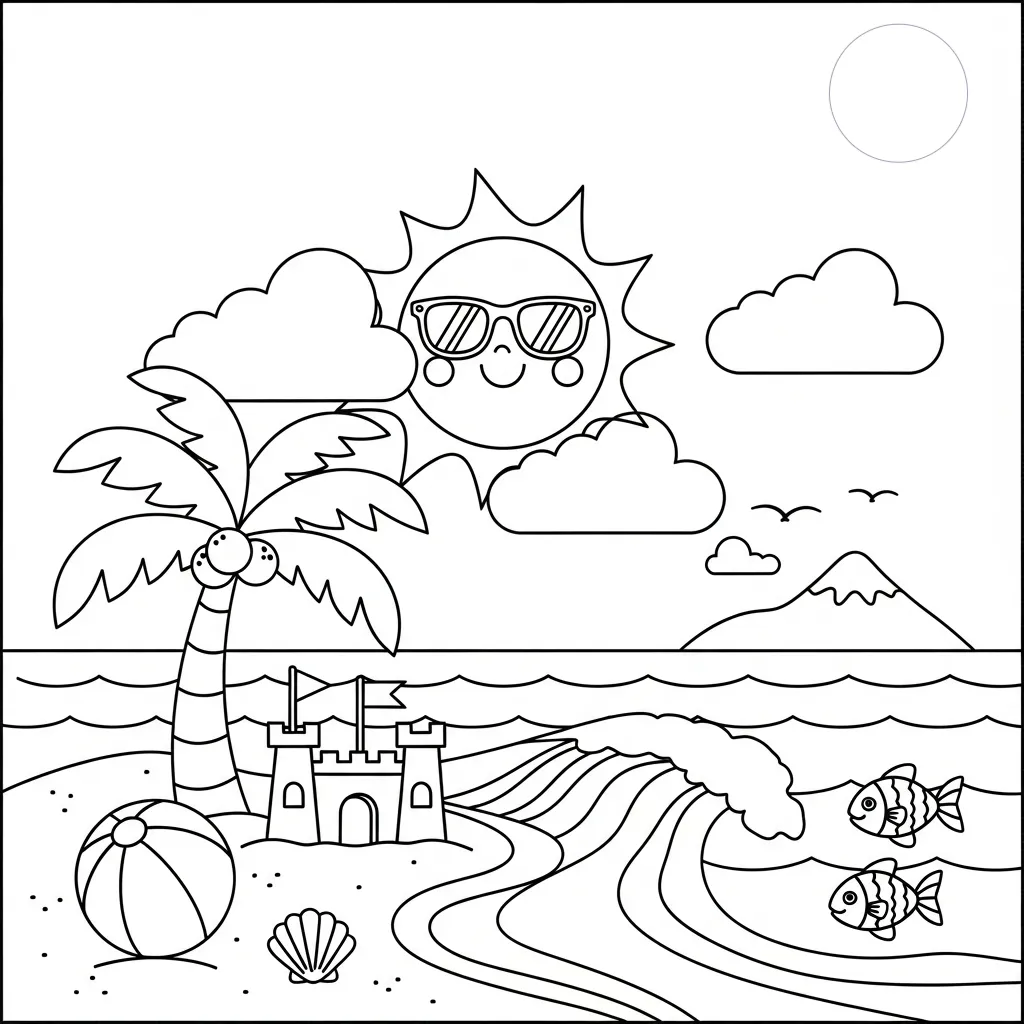 Kleurplaat Fijne Vakantie 12