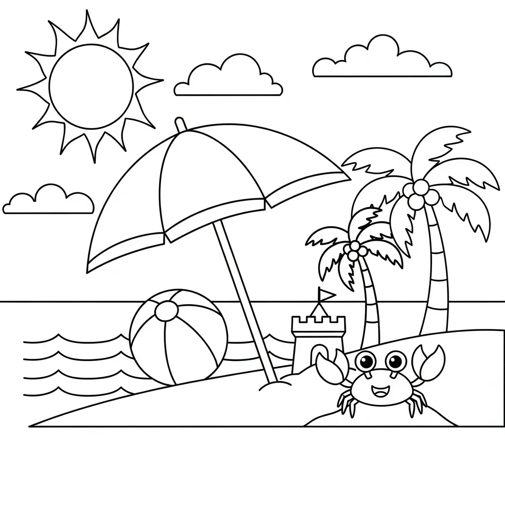 Kleurplaat Fijne Vakantie 14