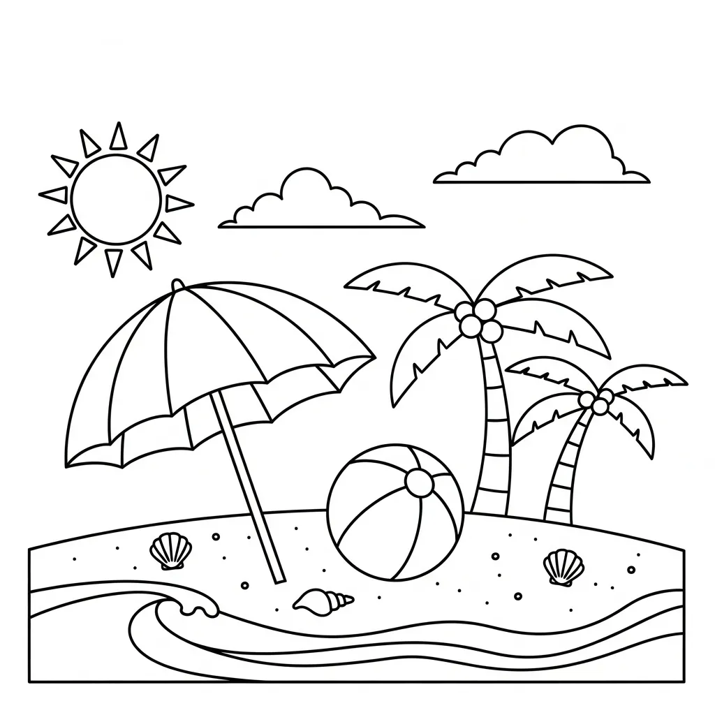Kleurplaat Fijne Vakantie 15
