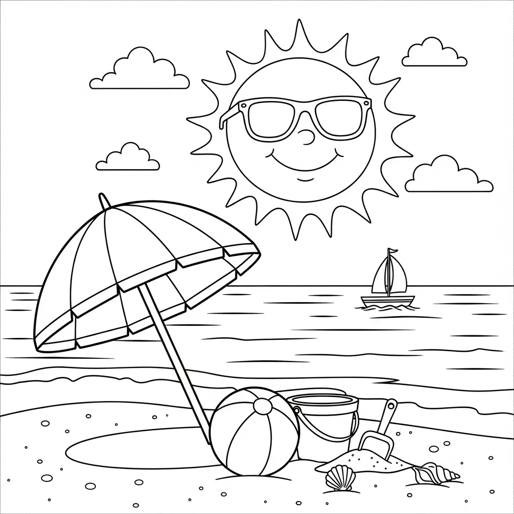 Kleurplaat Fijne Vakantie