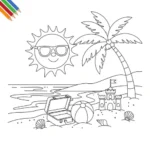 Kleurplaat Fijne Vakantie thumbnail