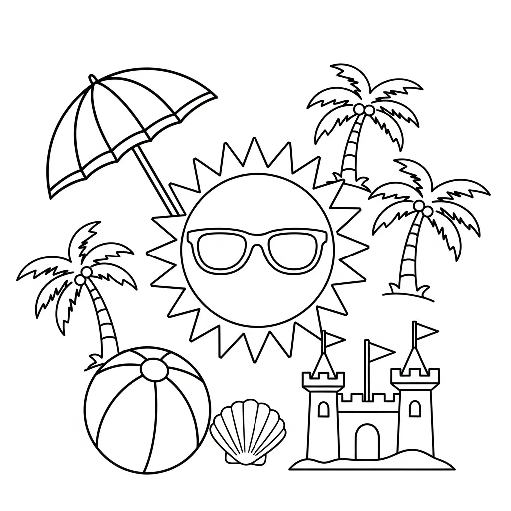 Kleurplaat Fijne Vakantie 1