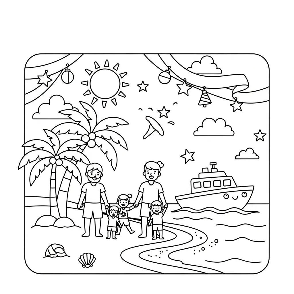 Kleurplaat Fijne Vakantie 3