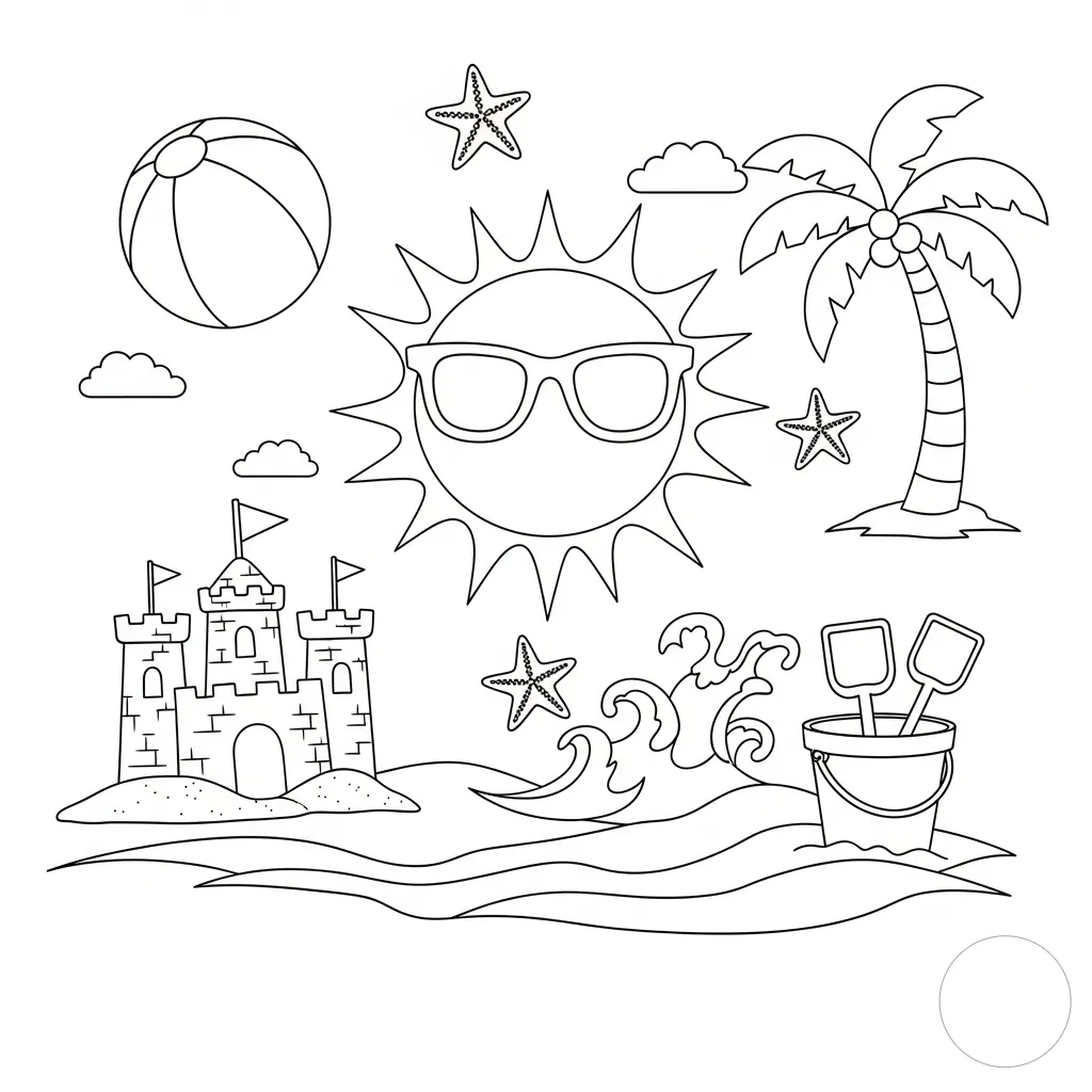 Kleurplaat Fijne Vakantie 6