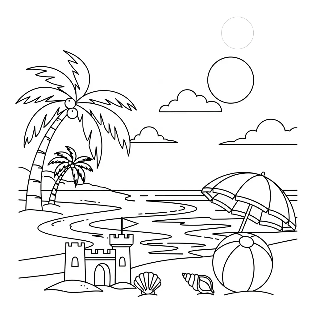 Kleurplaat Fijne Vakantie 7