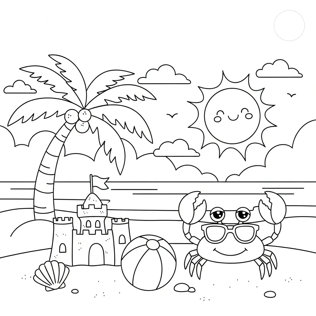 Kleurplaat Fijne Vakantie 8
