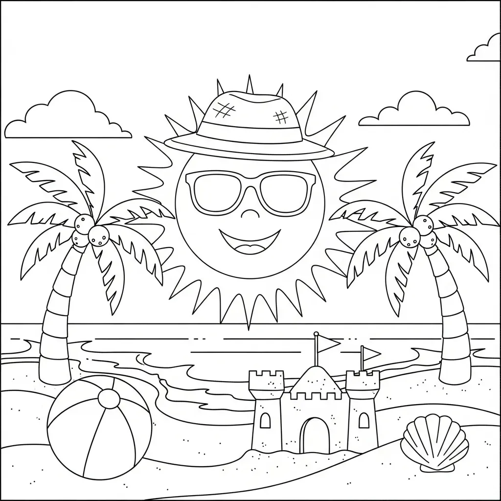 Kleurplaat Fijne Vakantie 10