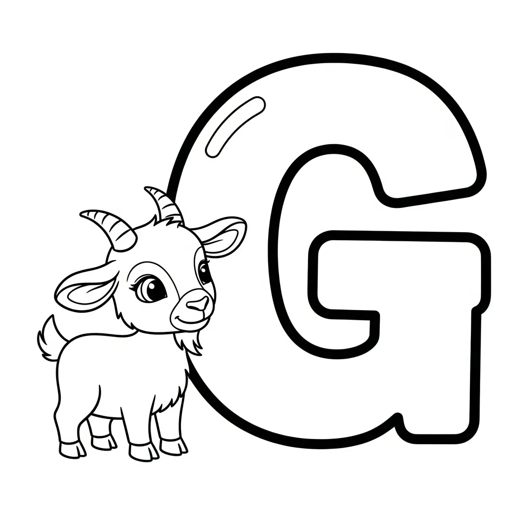 Letter G Kleurplaat 11 Letter G Kleurplaat 3