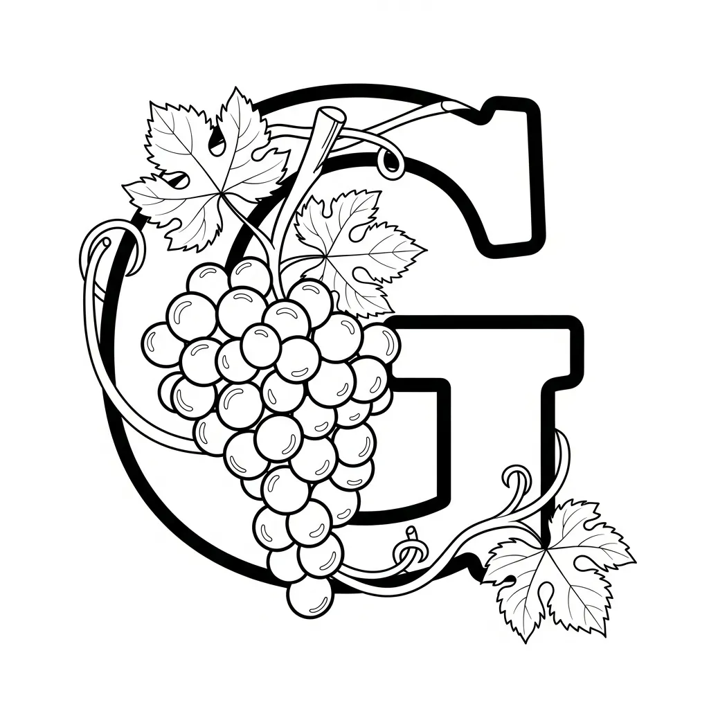 Letter G Kleurplaat 9 Letter G Kleurplaat 1