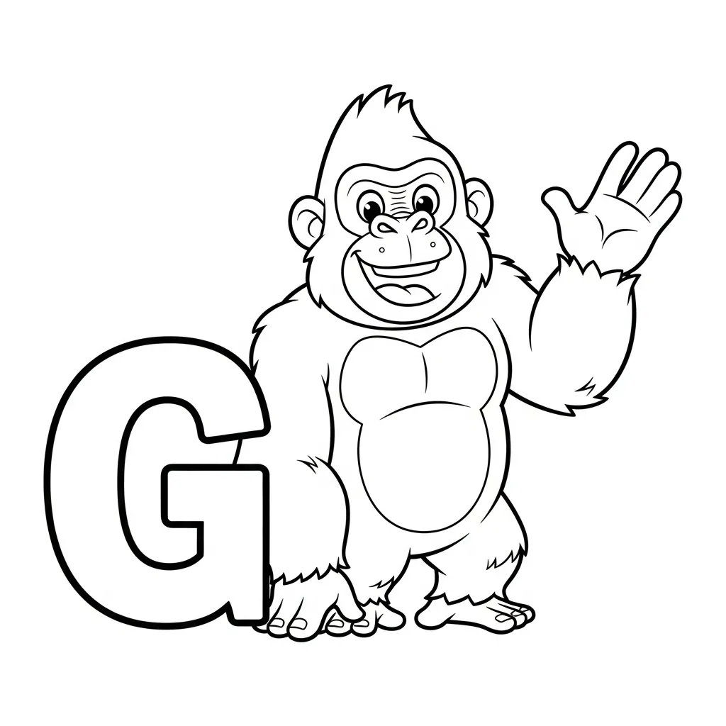 Letter G Kleurplaat 8 Letter G Kleurplaat