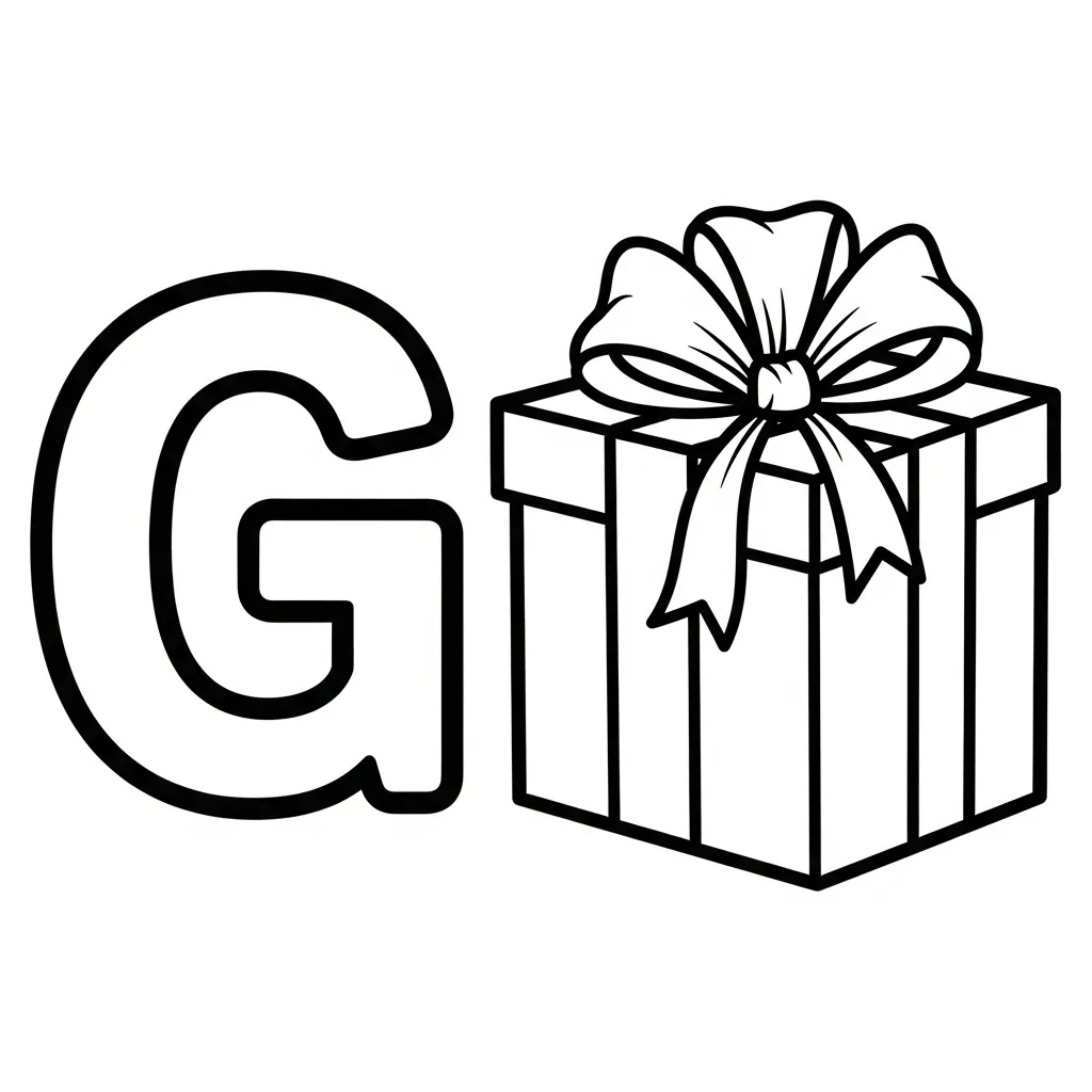 Letter G Kleurplaat 14 Letter G Kleurplaat 6