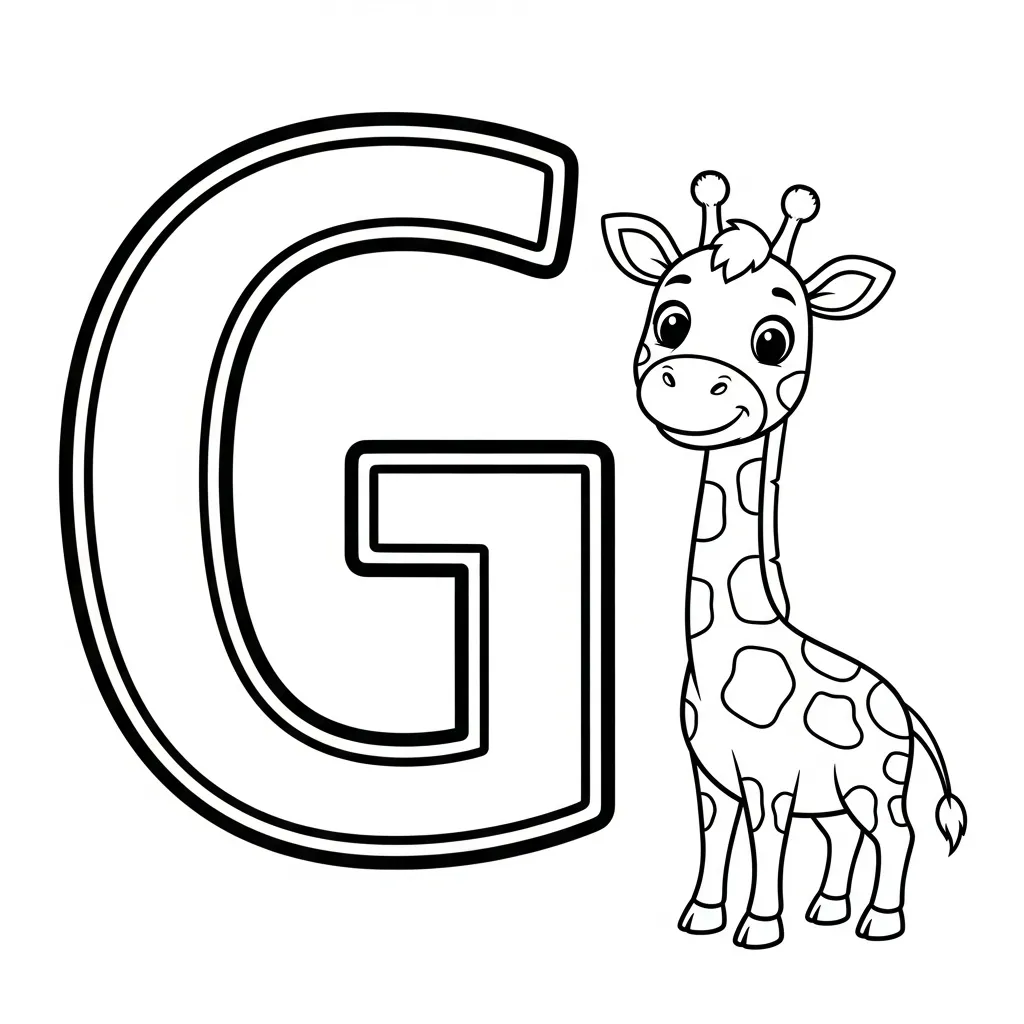Letter G Kleurplaat 13 Letter G Kleurplaat 5