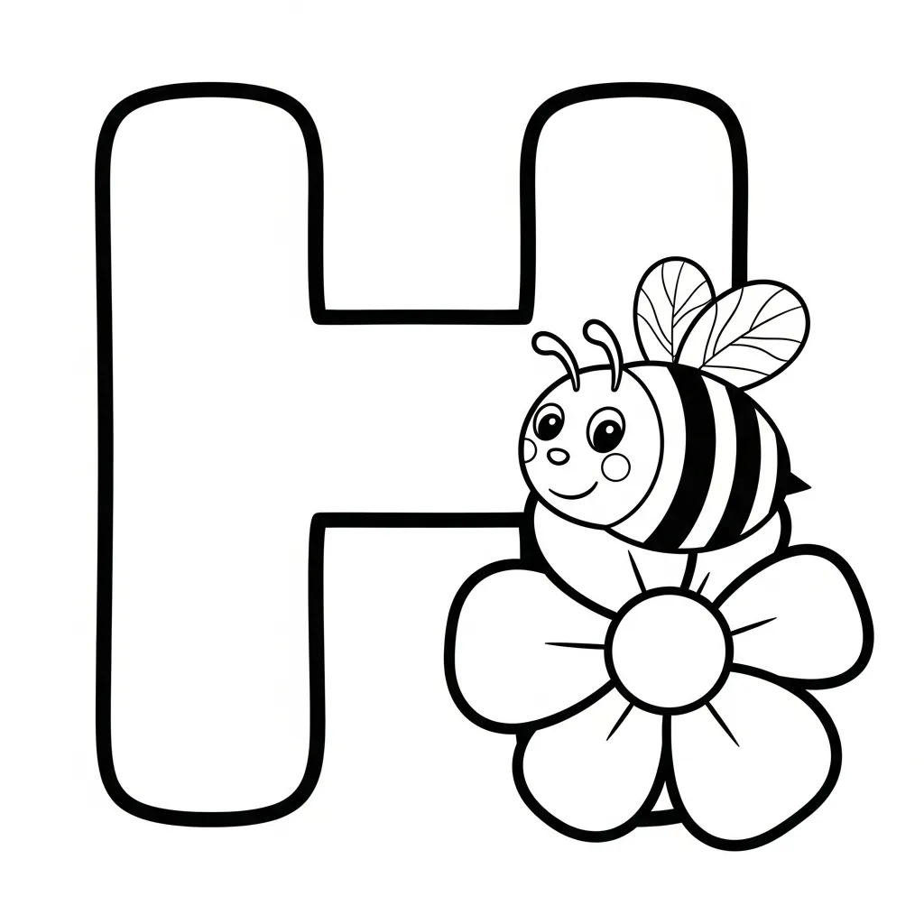 Letter H Kleurplaat 10
