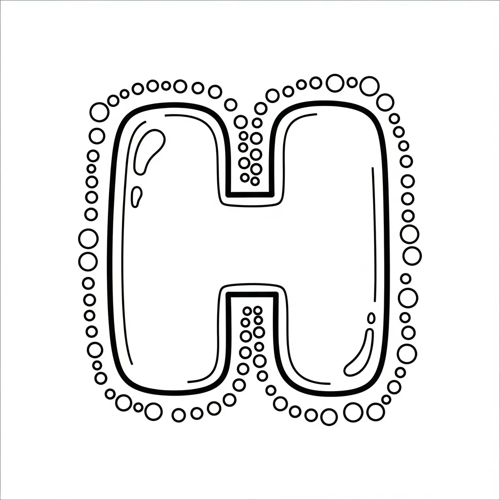 Letter H Kleurplaat 11