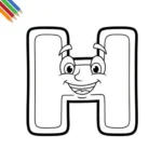 Letter H Kleurplaat thumbnail