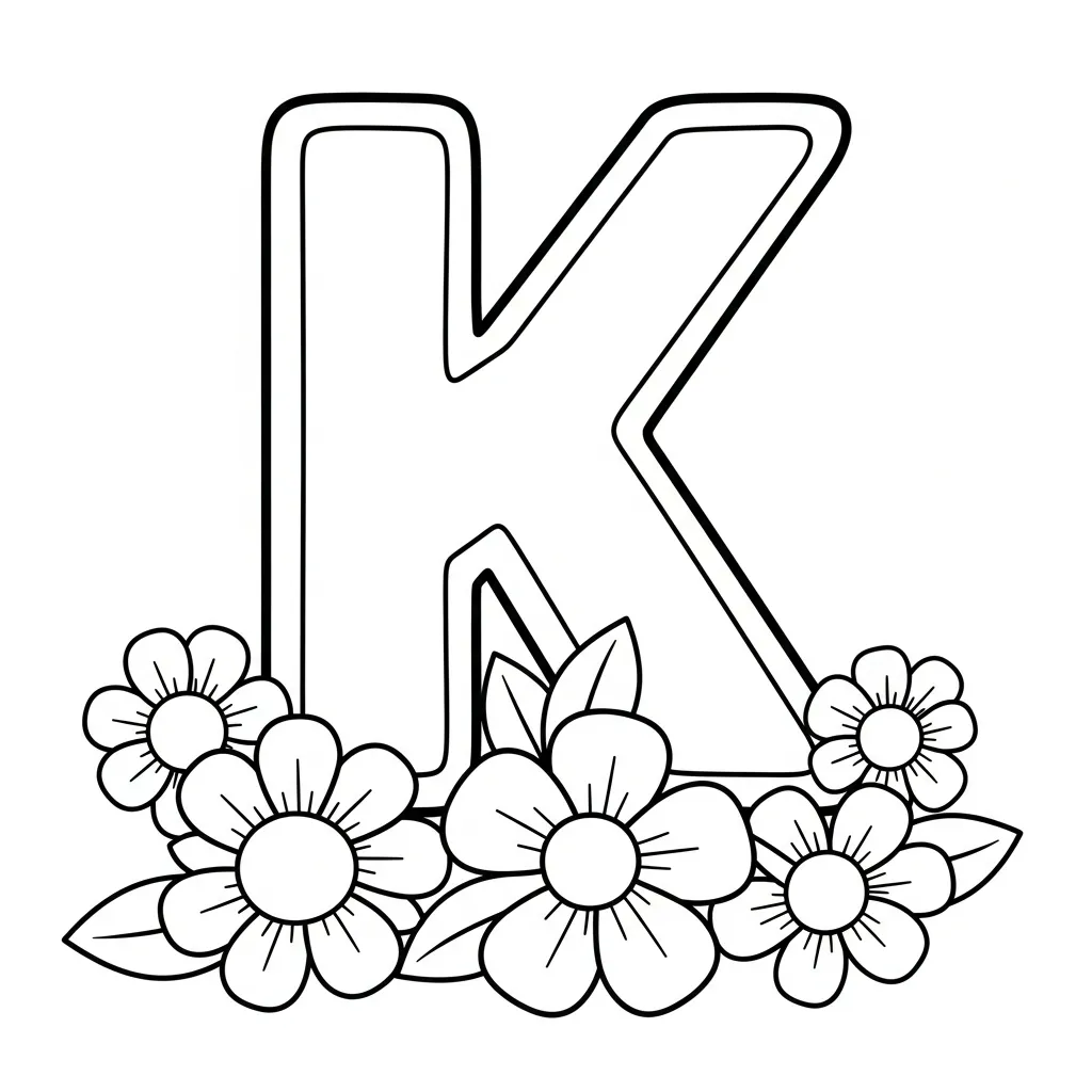 Letter K Kleurplaat 10 Letter K Kleurplaat 2