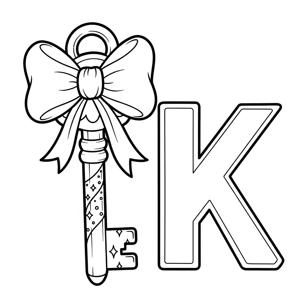 Letter K Kleurplaat 11 Letter K Kleurplaat 3