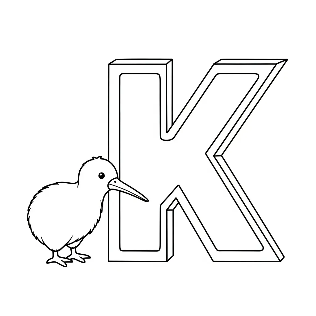 Letter K Kleurplaat 12 Letter K Kleurplaat 4
