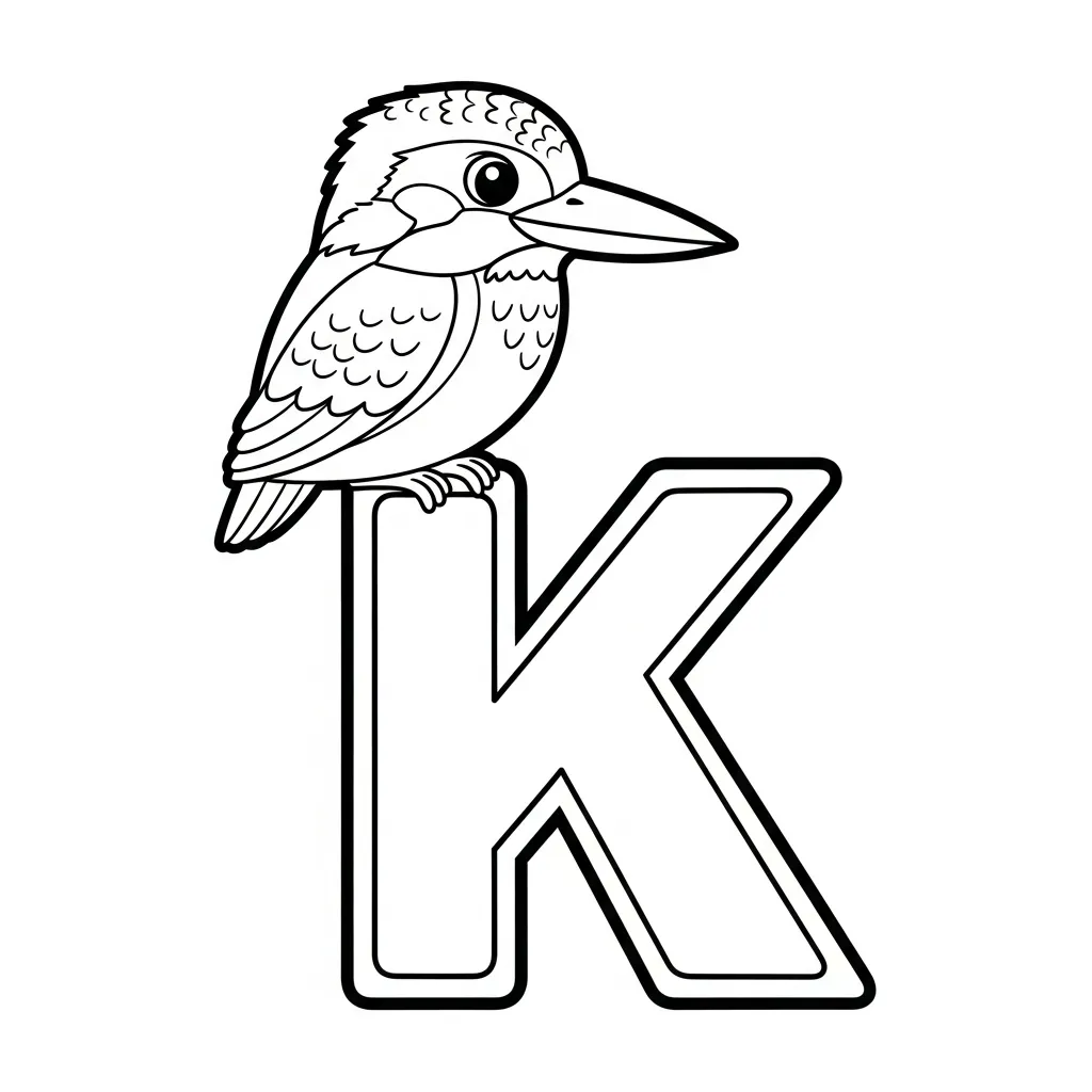 Letter K Kleurplaat 15 Letter K Kleurplaat 7