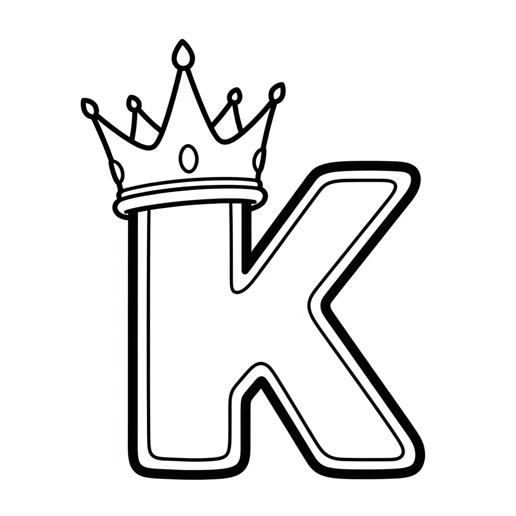 Letter K Kleurplaat 17 Letter K Kleurplaat 9