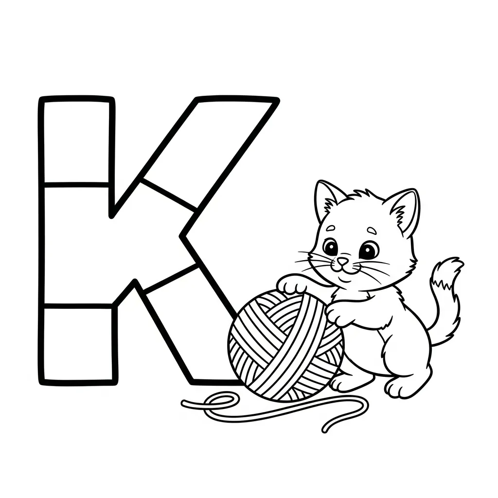 Letter K Kleurplaat 18 Letter K Kleurplaat 10