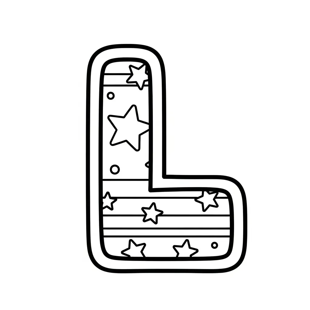 Letter L Kleurplaat 9 Letter L Kleurplaat 1