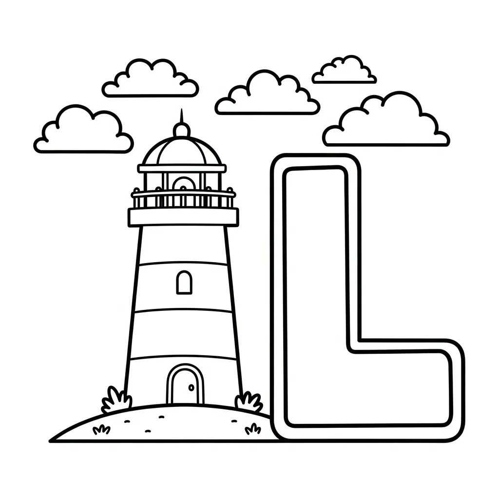 Letter L Kleurplaat 15 Letter L Kleurplaat 7