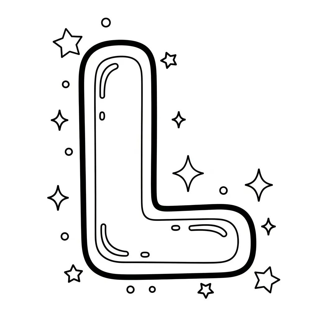 Letter L Kleurplaat 20 Letter L Kleurplaat 12