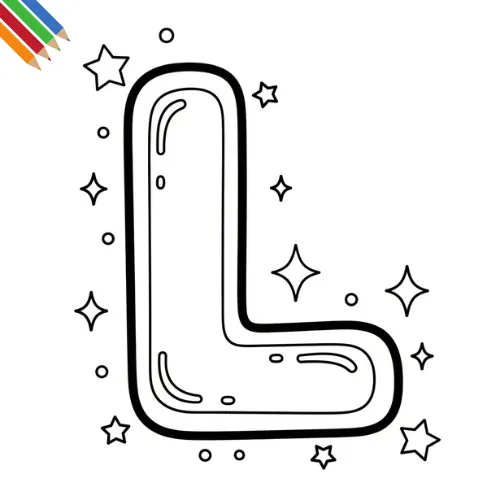 Letter L Kleurplaat thumbnail