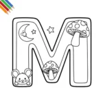 Letter M Kleurplaat 4 Letter M Kleurplaat thumbnail