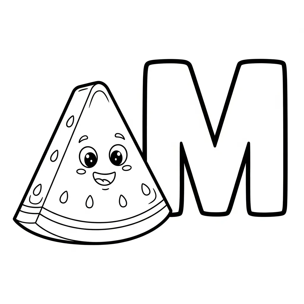 Letter M Kleurplaat 10 Letter M Kleurplaat 2