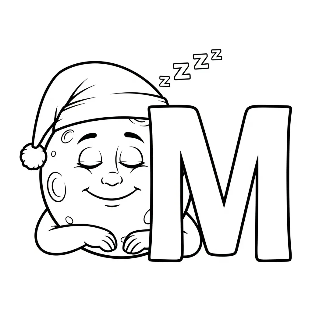 Letter M Kleurplaat 11 Letter M Kleurplaat 3