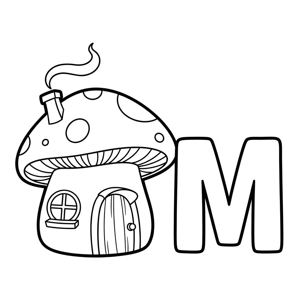 Letter M Kleurplaat 15 Letter M Kleurplaat 7