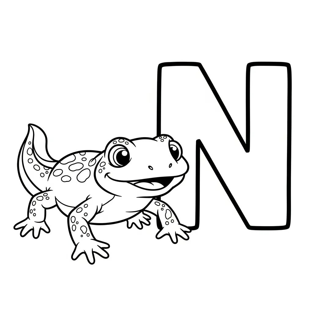 Letter N Kleurplaat 6