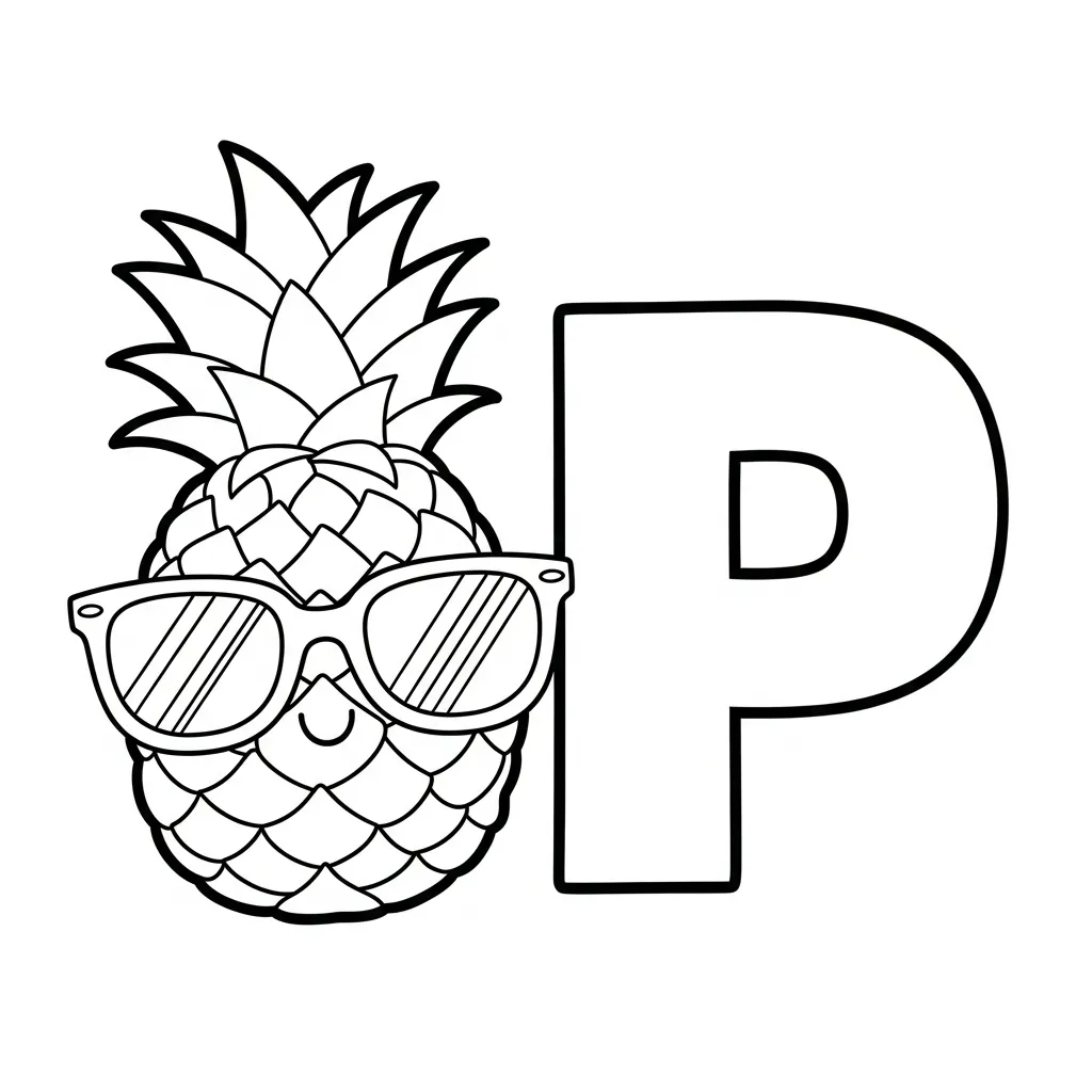 Letter P Kleurplaat 19 Letter P Kleurplaat 11